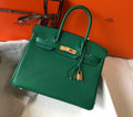 HM Birkin Green For Women Gold-Toned Hardware 11in/30cm
