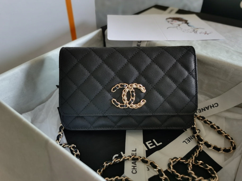 CHLMini GlamIap Bag Black For Women 7.2in/18.5cm