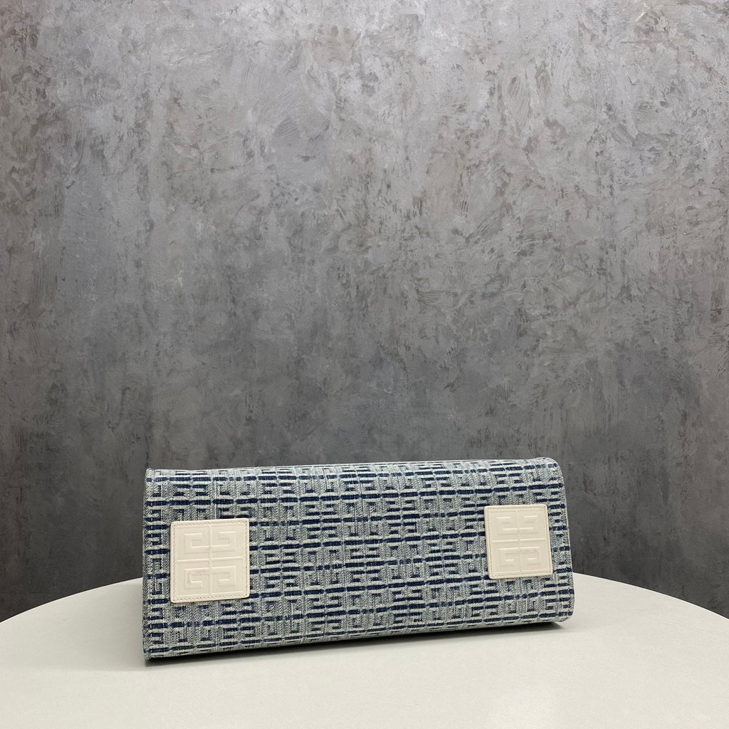 gv MeGLAMIum G Tote Shopping Bag Denim Blue For Women, Handbags, Shoulder Bags 7.5in/19cm GVC GLAMI50N2B1GC-457
