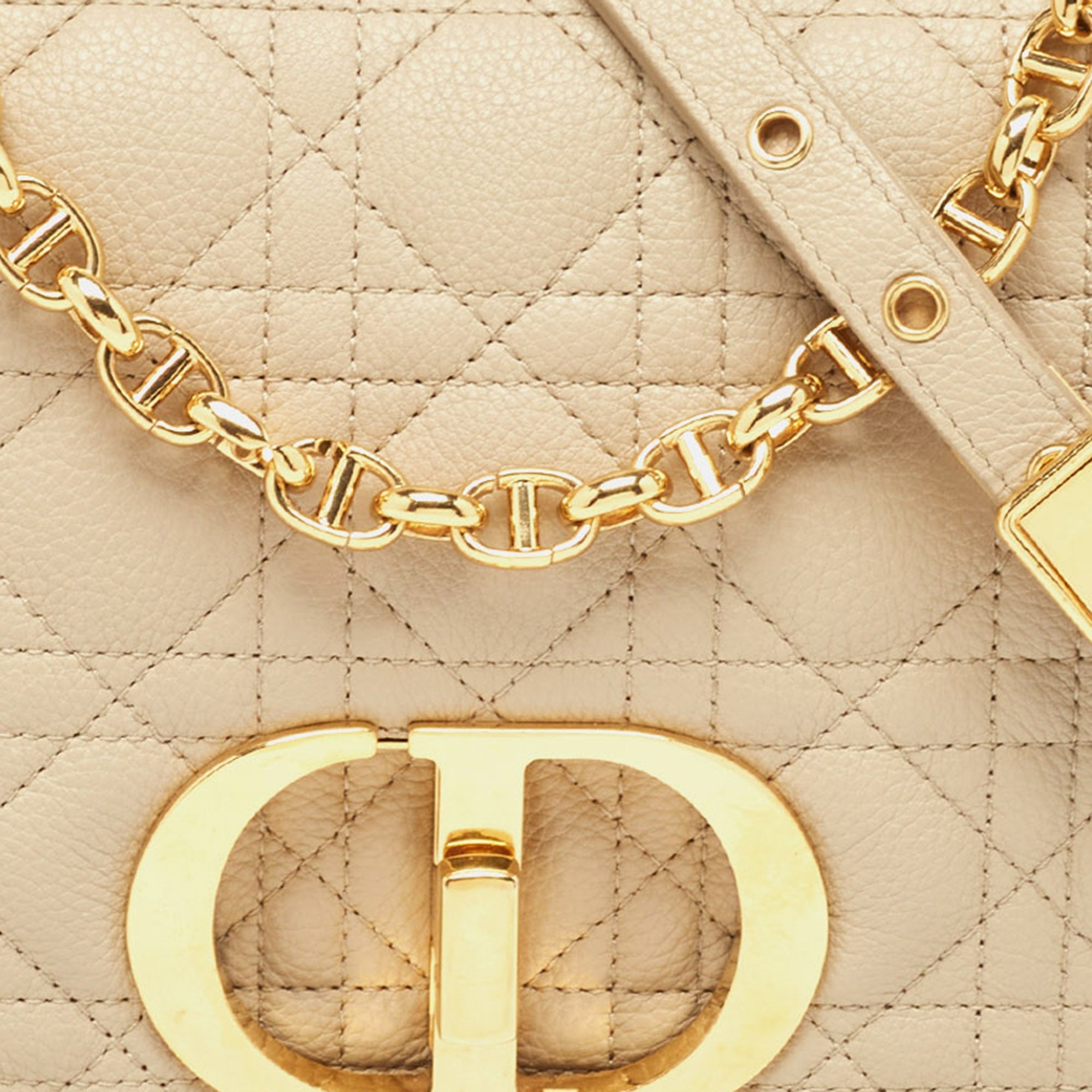 Dior  Cannage Leather Medium Caro Shoulder Bag