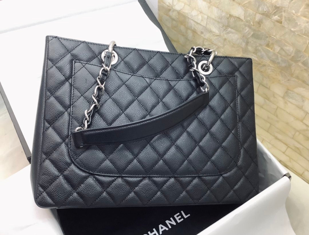CHL Classic Tote Bag Silver Hardware Black For Women 13.3in/34cm