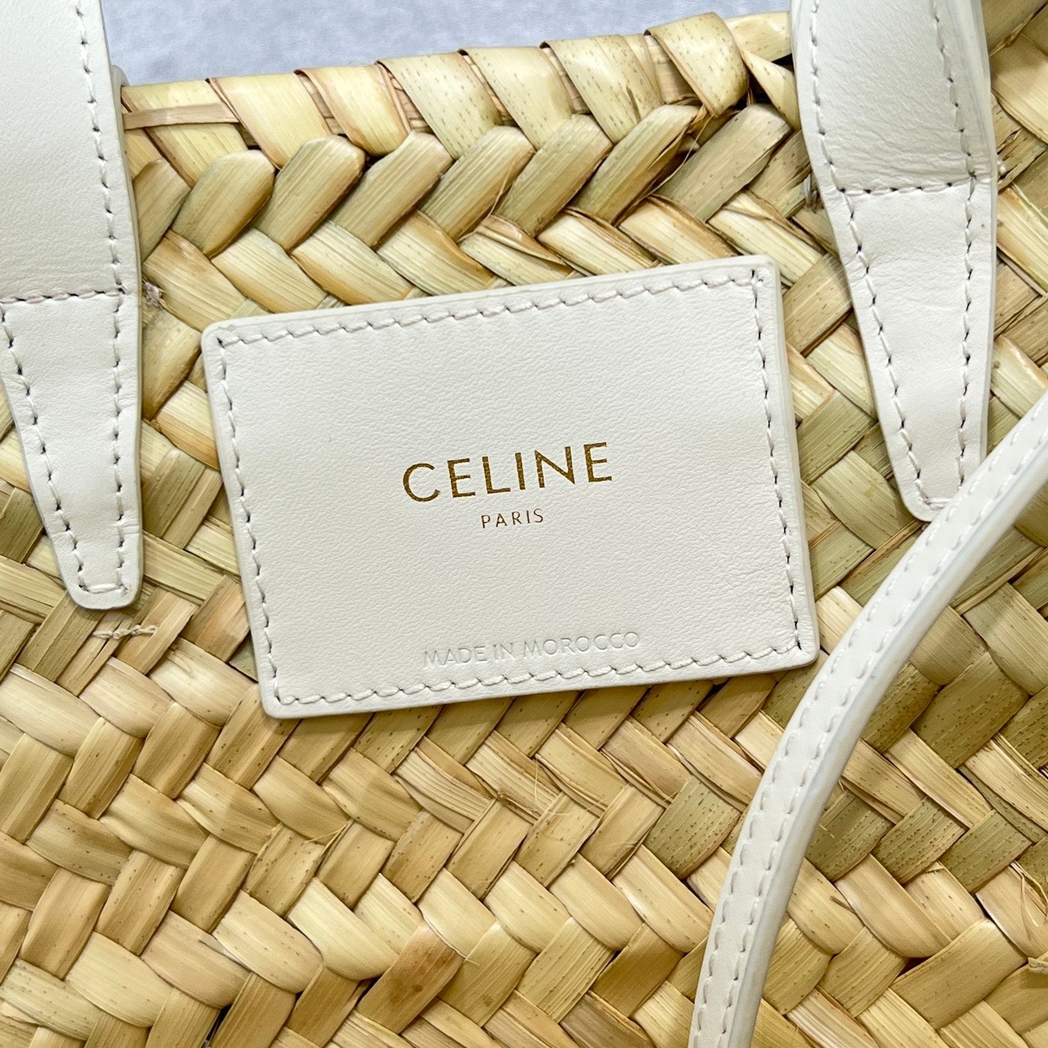 GLAMI Teen Triomphe GLAMI Classic Panier In Palm Leaves And Lizard White For Women 8in/20cm