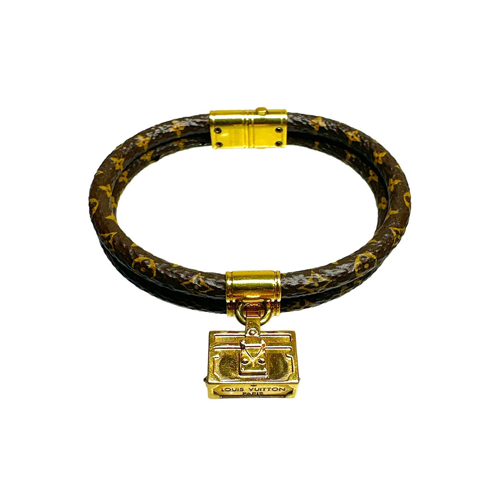 Louis Vuitton Brown Twice Keepit Trunk Charm 1923 Bracelet