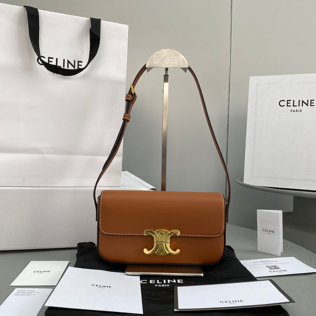 GLAMI Triomphe Shoulder Bag Brown For Women 8in/20cm 194143BFN.04LU