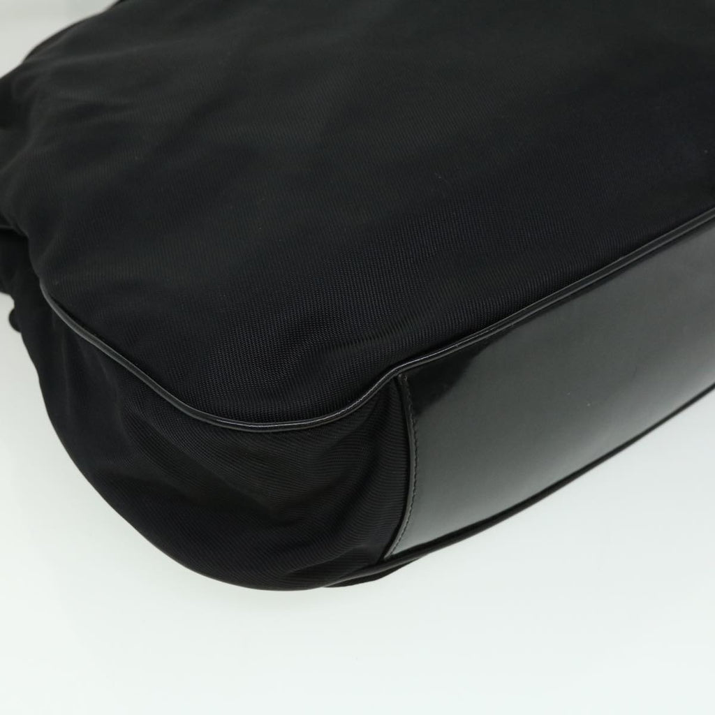 GUCCI Bamboo Hand Bag Canvas Black ac1087