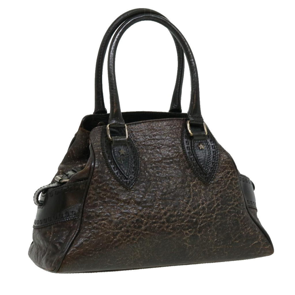 FENDI Hand Bag Leather Brown ac1144