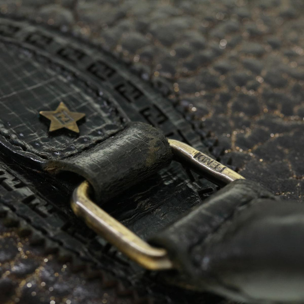 FENDI Hand Bag Leather Brown ac1144