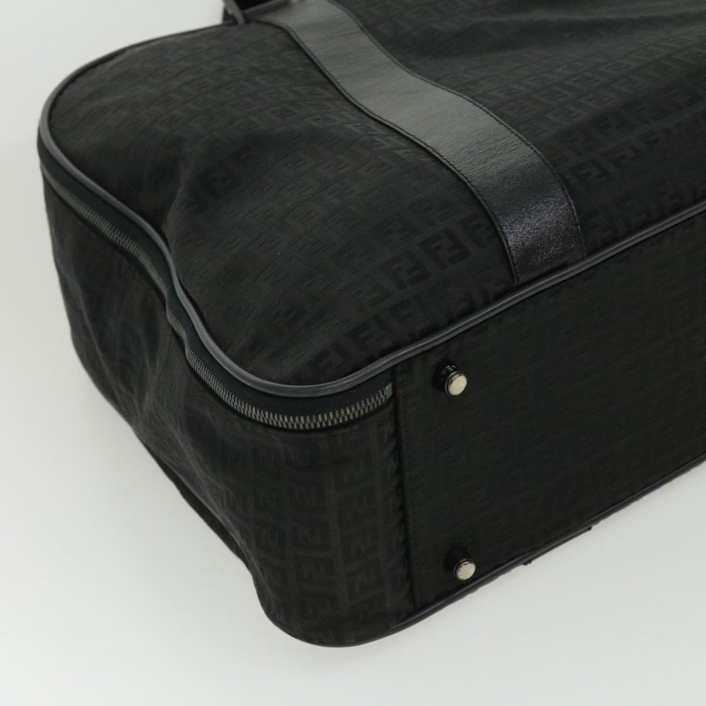 FENDI Zucchino Canvas Boston Bag Black ac1172