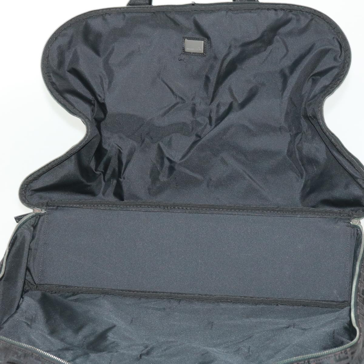 FENDI Zucchino Canvas Boston Bag Black ac1172