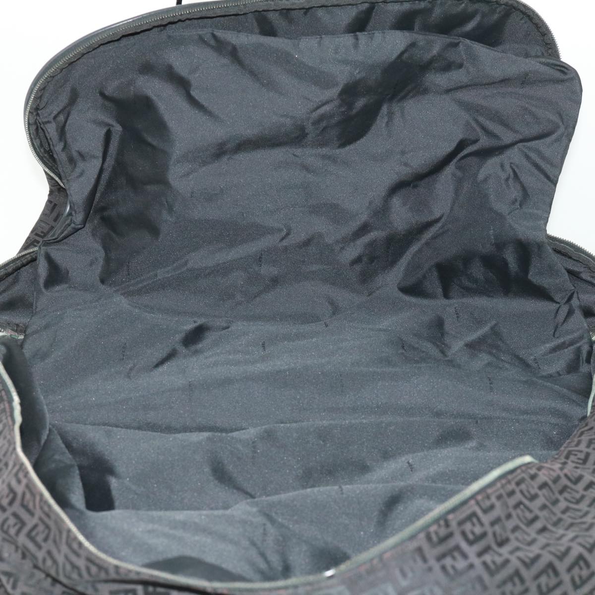 FENDI Zucchino Canvas Boston Bag Black ac1172