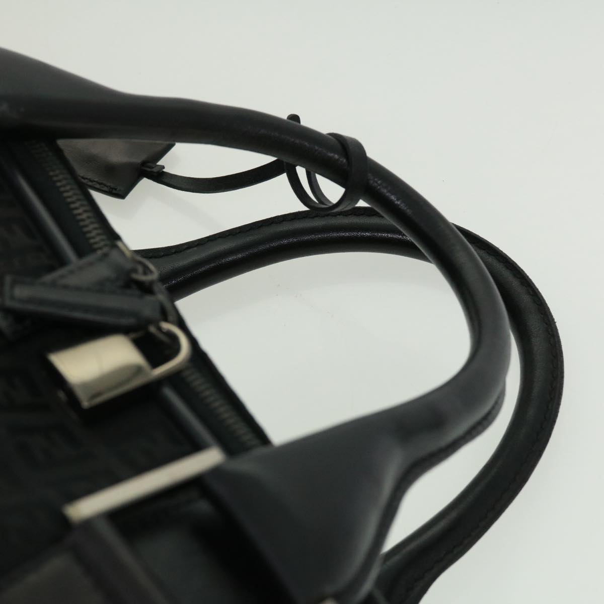 FENDI Zucchino Canvas Boston Bag Black ac1172