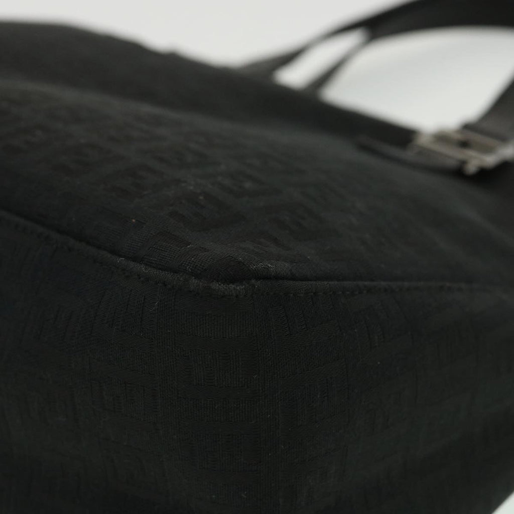 FENDI Zucchino Canvas Hand Bag Black ac1348