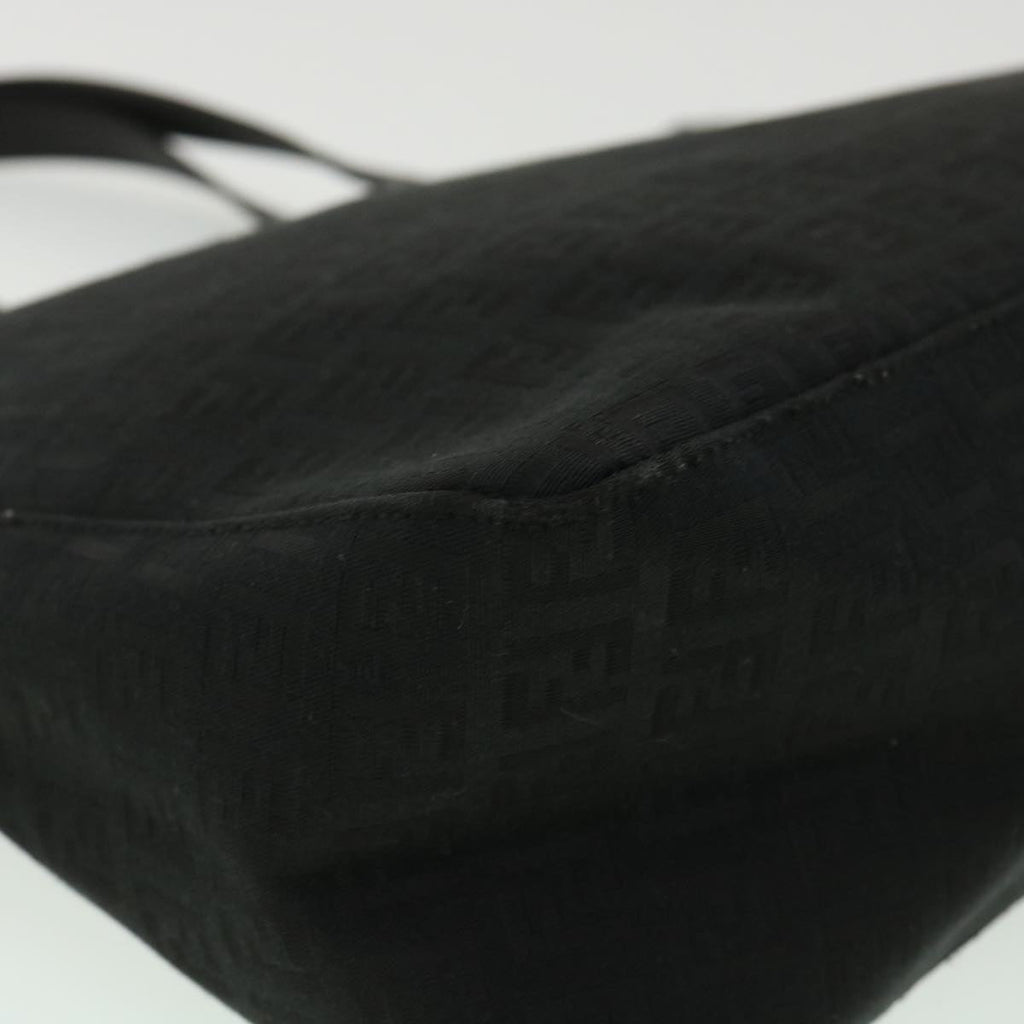 FENDI Zucchino Canvas Hand Bag Black ac1348