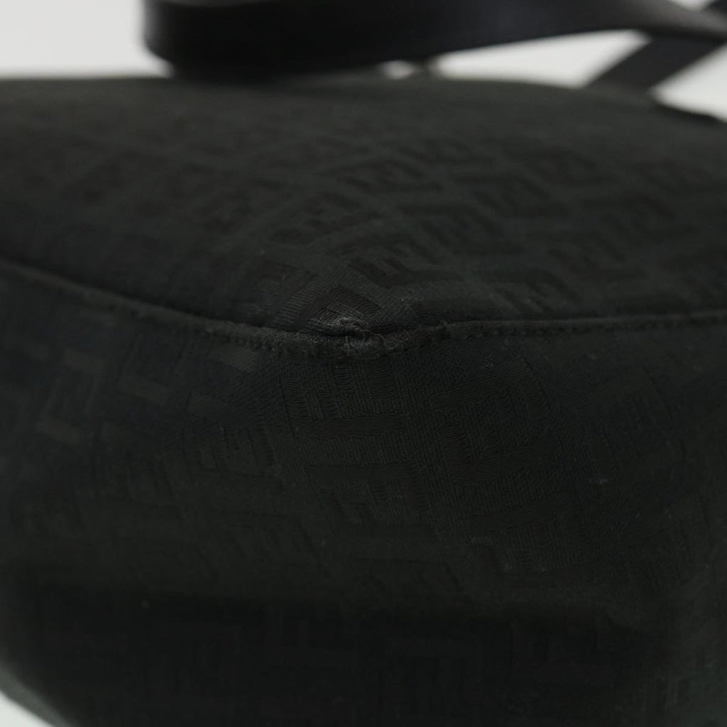 FENDI Zucchino Canvas Hand Bag Black ac1348