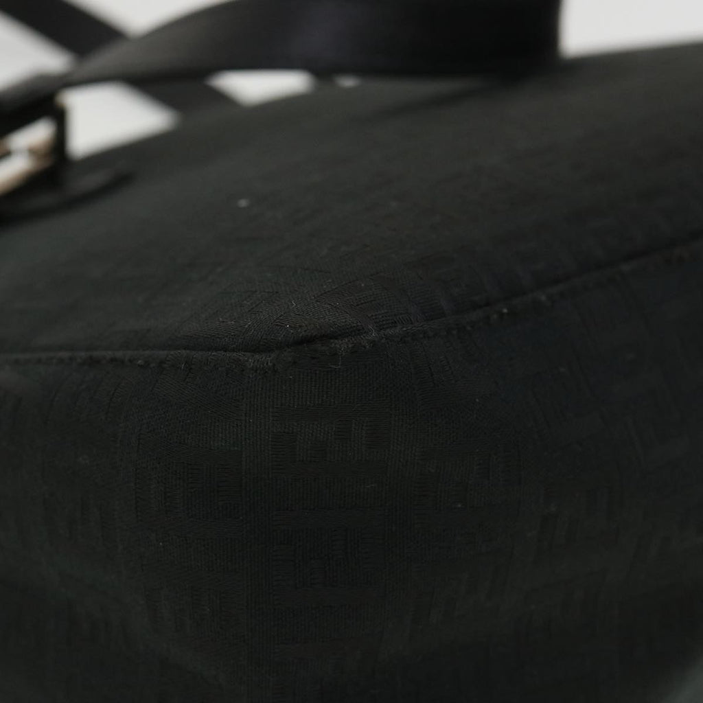 FENDI Zucchino Canvas Hand Bag Black ac1348