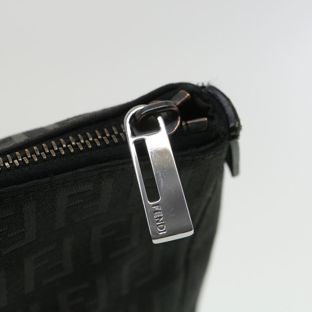 FENDI Zucchino Canvas Hand Bag Black ac1348