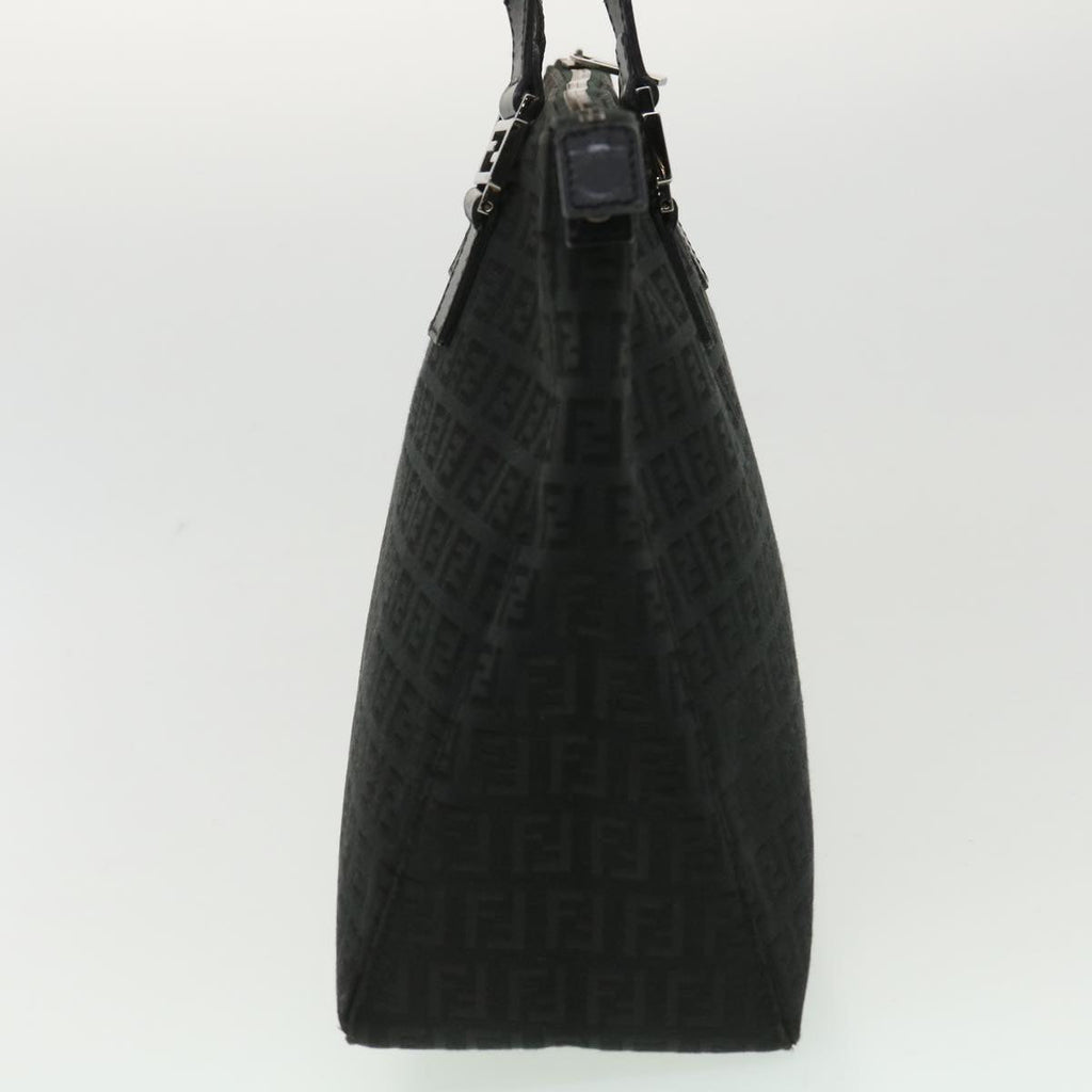 FENDI Zucchino Canvas Hand Bag Black ac1348