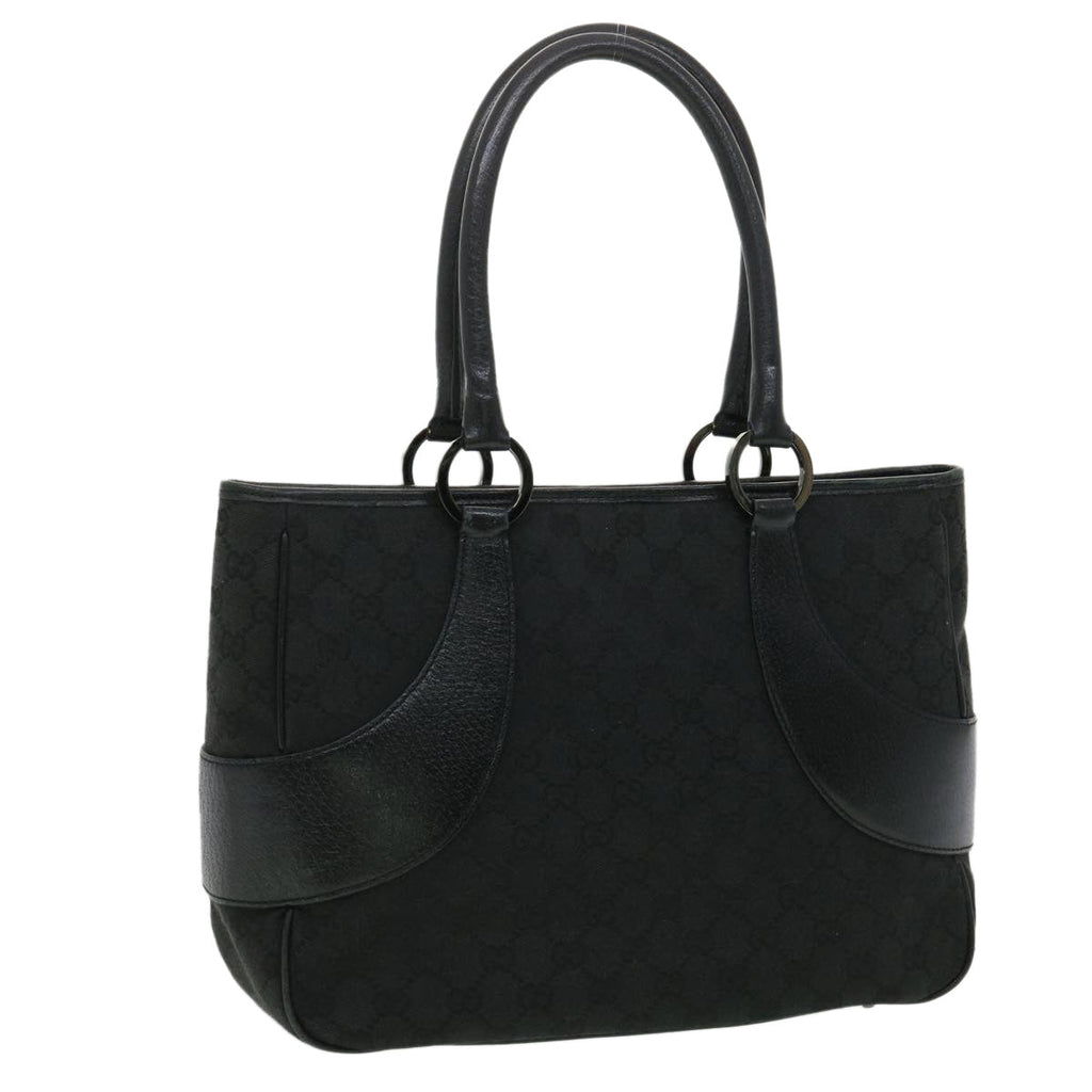 GUCCI GG Canvas Shoulder Bag Black ac1349