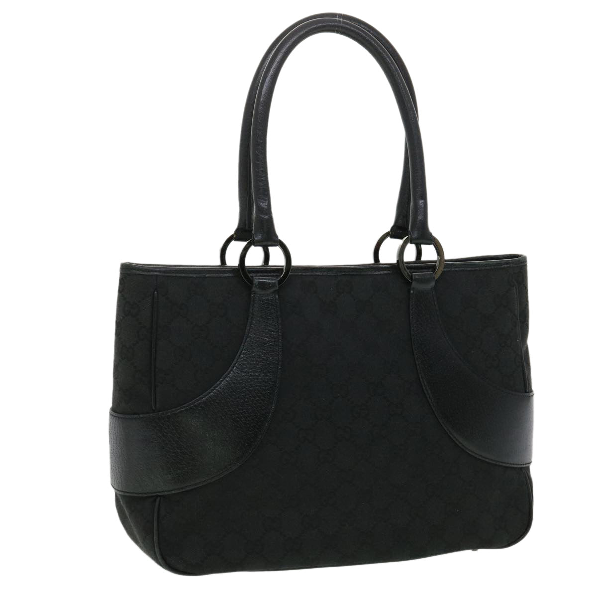 GUCCI GG Canvas Shoulder Bag Black ac1349