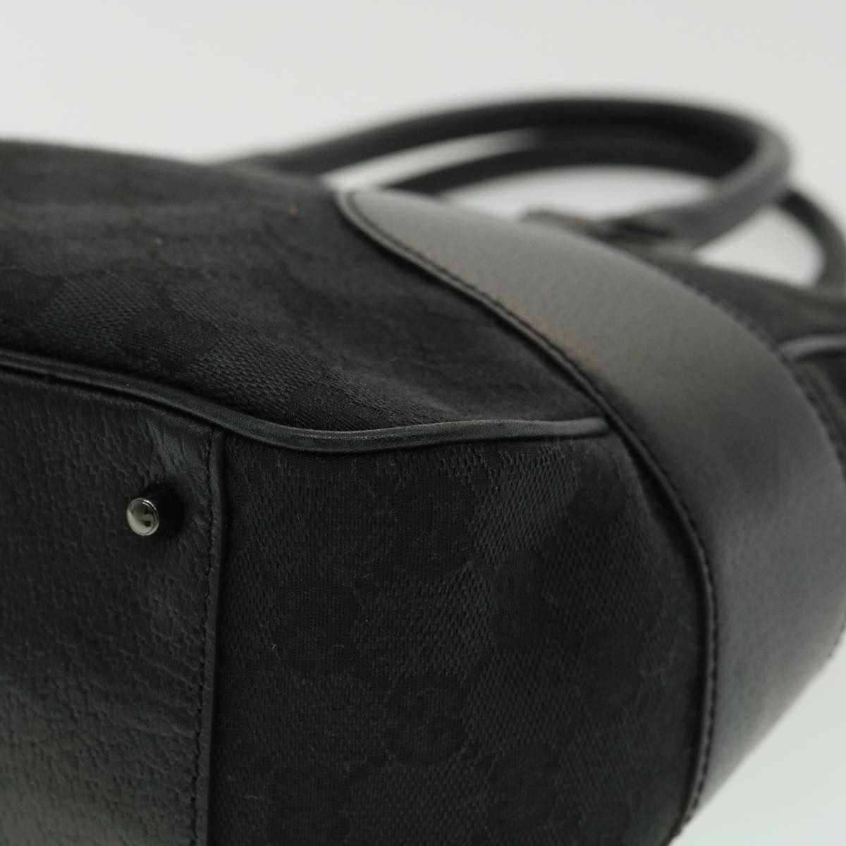 GUCCI GG Canvas Shoulder Bag Black ac1349