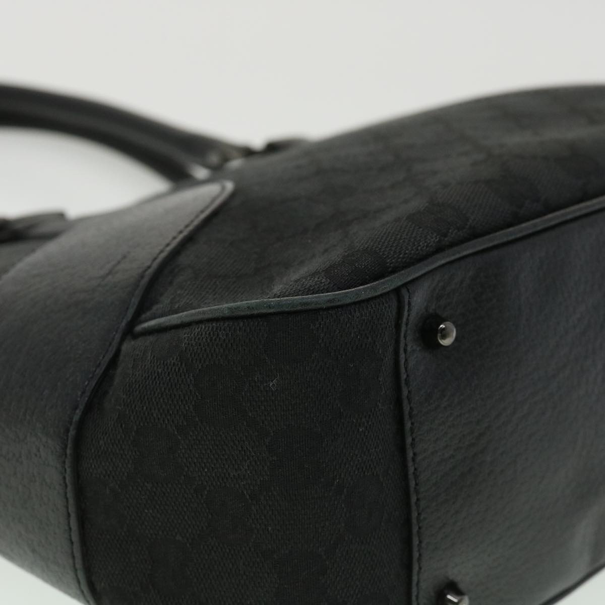 GUCCI GG Canvas Shoulder Bag Black ac1349