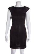 Chanel Black Mesh Perforated Dress SZ 36