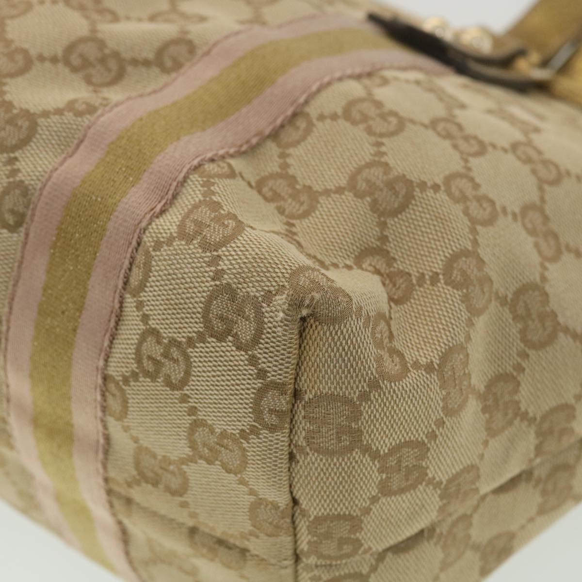 GUCCI GG Canvas Tote Bag Beige Gold 137396 ac1626