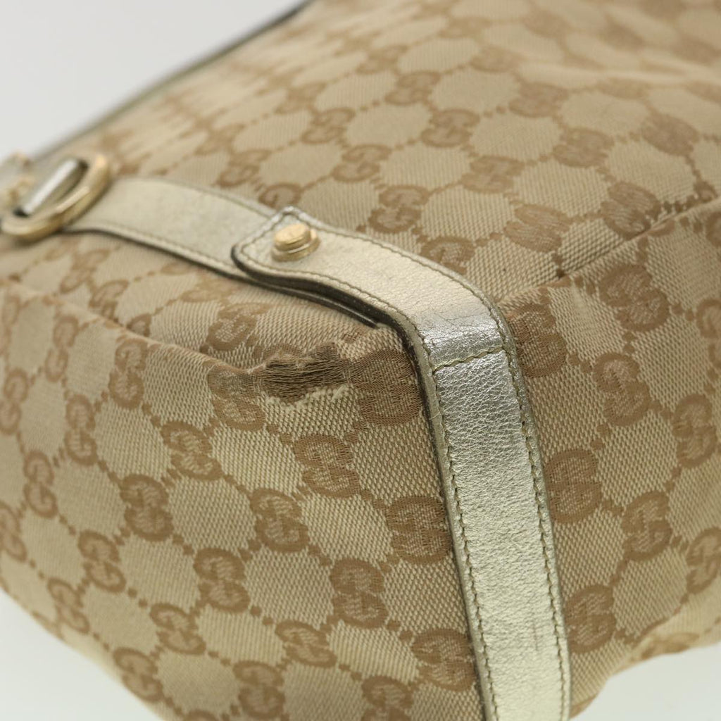 GUCCI GG Canvas Shoulder Bag Beige 130736 ac1684