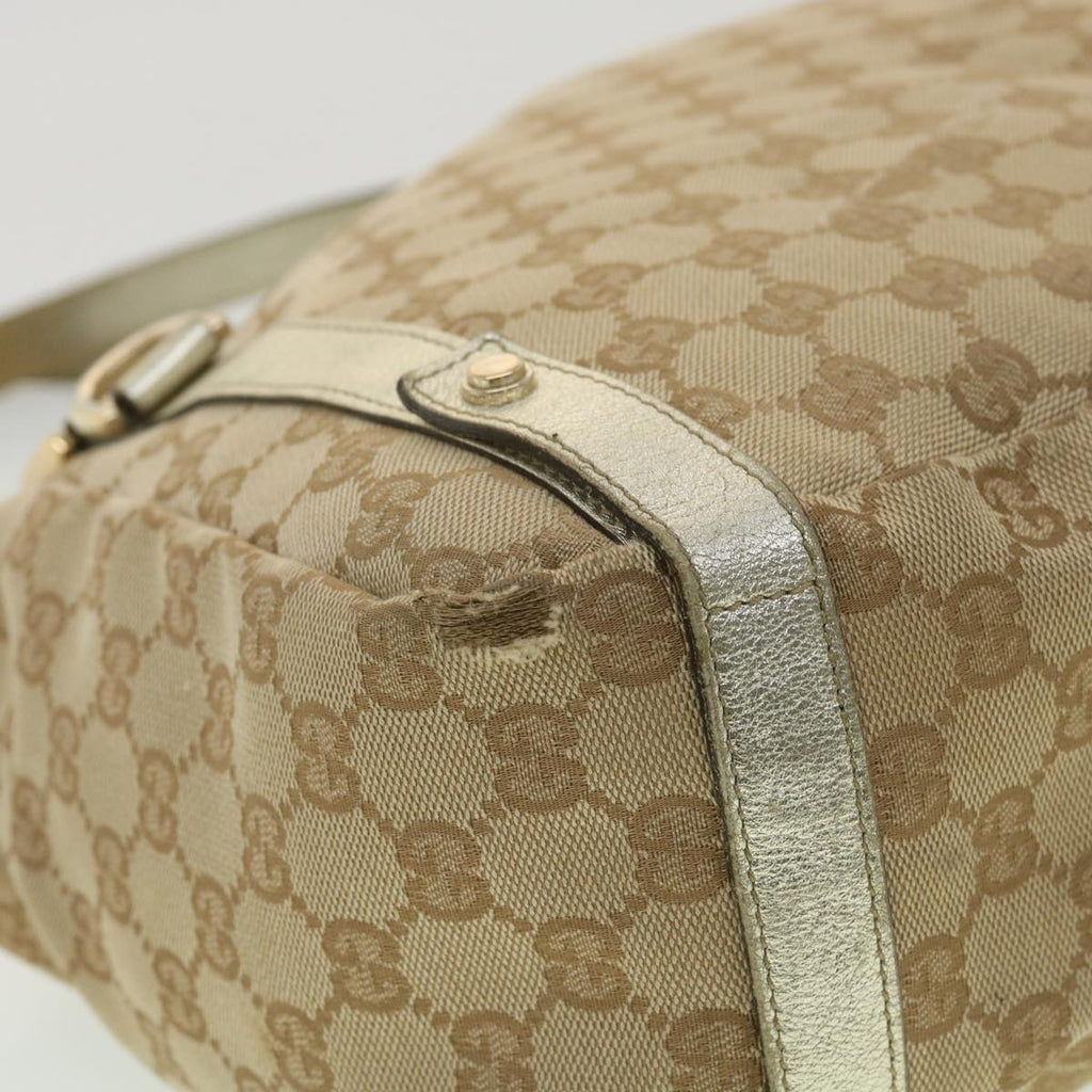 GUCCI GG Canvas Shoulder Bag Beige 130736 ac1684