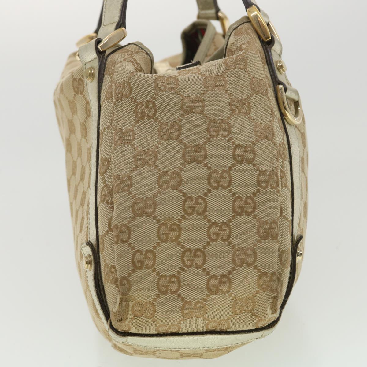GUCCI GG Canvas Shoulder Bag Beige 130736 ac1684