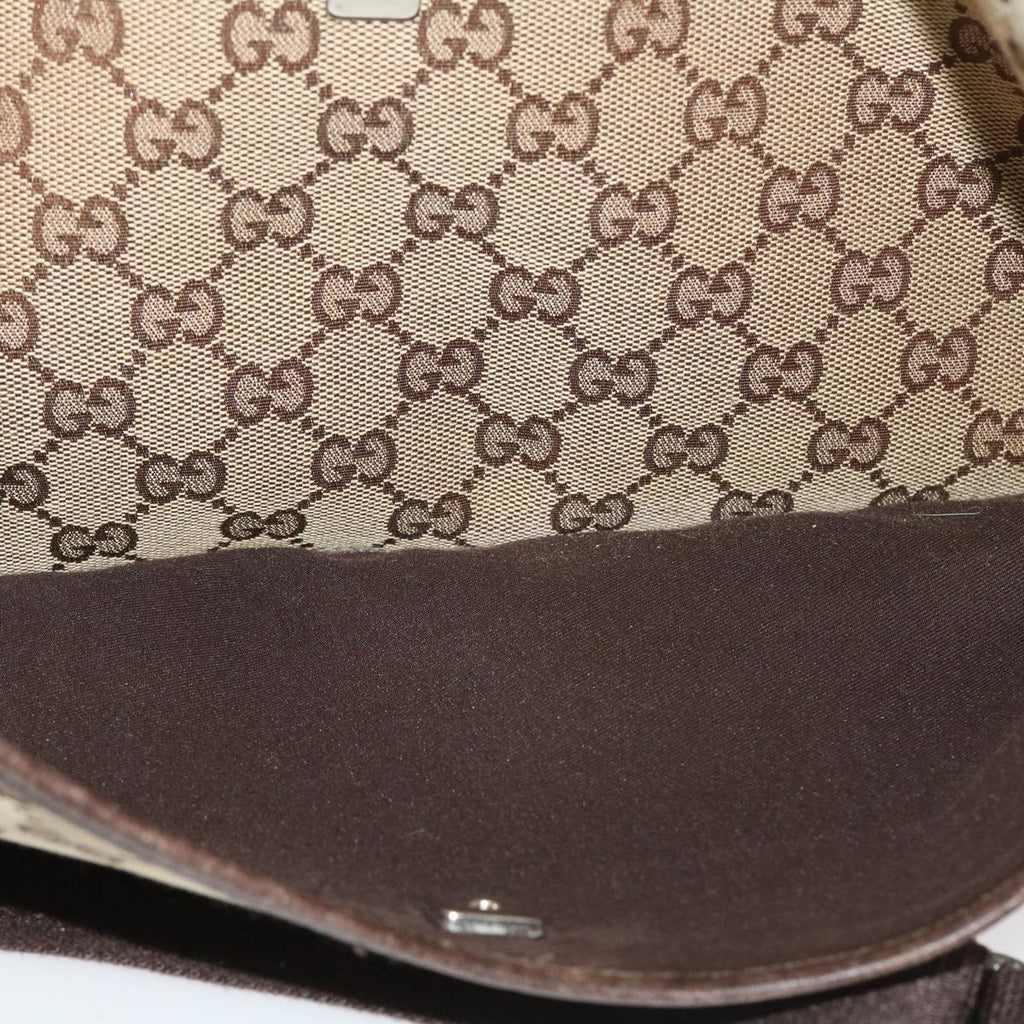 GUCCI GG Canvas Shoulder Bag Canvas Beige Brown 145856 ac1754