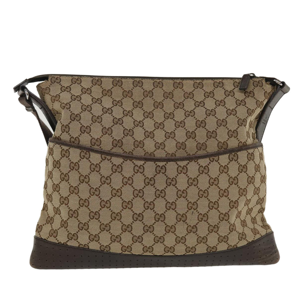 GUCCI GG Canvas Shoulder Bag Canvas Beige Brown 145856 ac1754