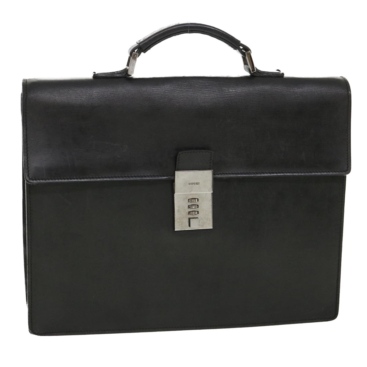 GUCCI Business Bag Leather Black 34044 ac1756