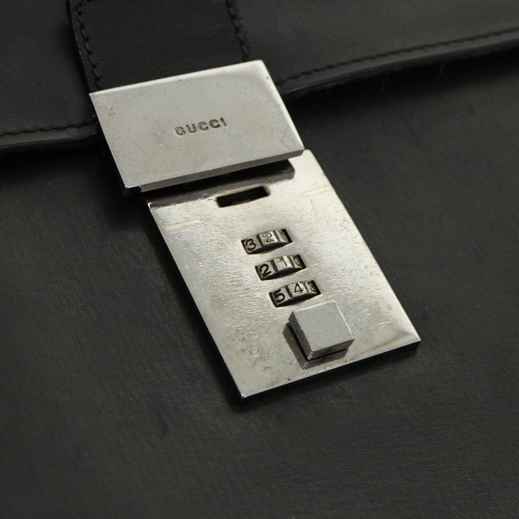 GUCCI Business Bag Leather Black 34044 ac1756