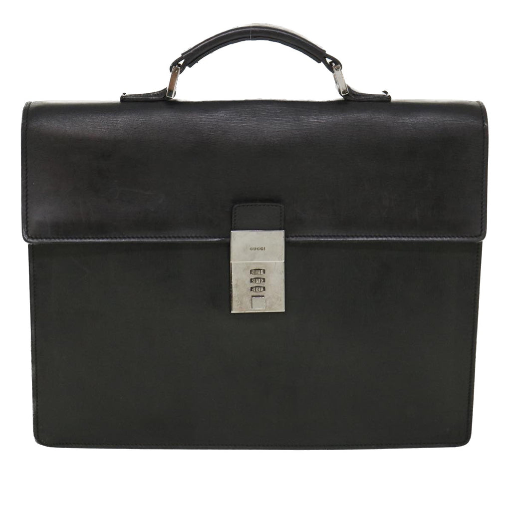 GUCCI Business Bag Leather Black 34044 ac1756