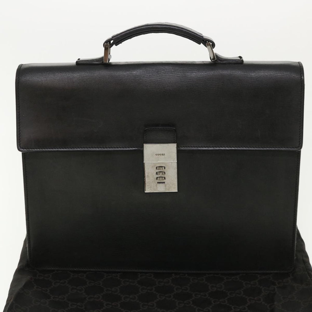 GUCCI Business Bag Leather Black 34044 ac1756