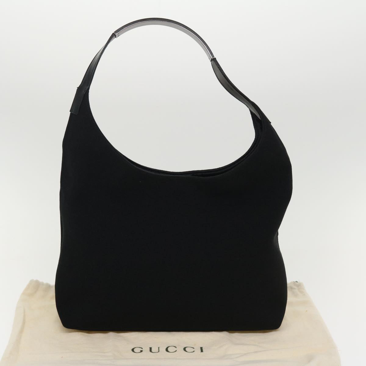 GUCCI Shoulder Bag Canvas Black 3297 ac1758