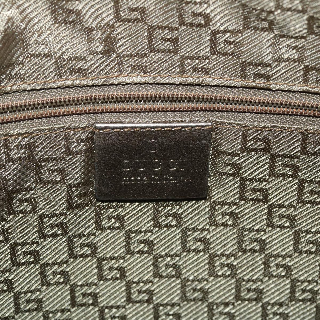 GUCCI Sherry Line Shoulder Bag Canvas Gold ac1764