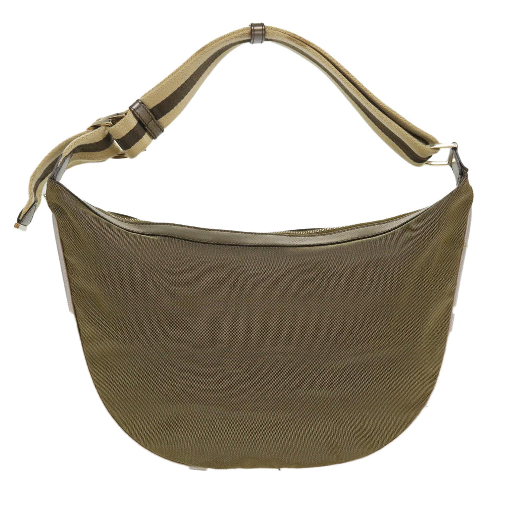 GUCCI Sherry Line Shoulder Bag Canvas Gold ac1764