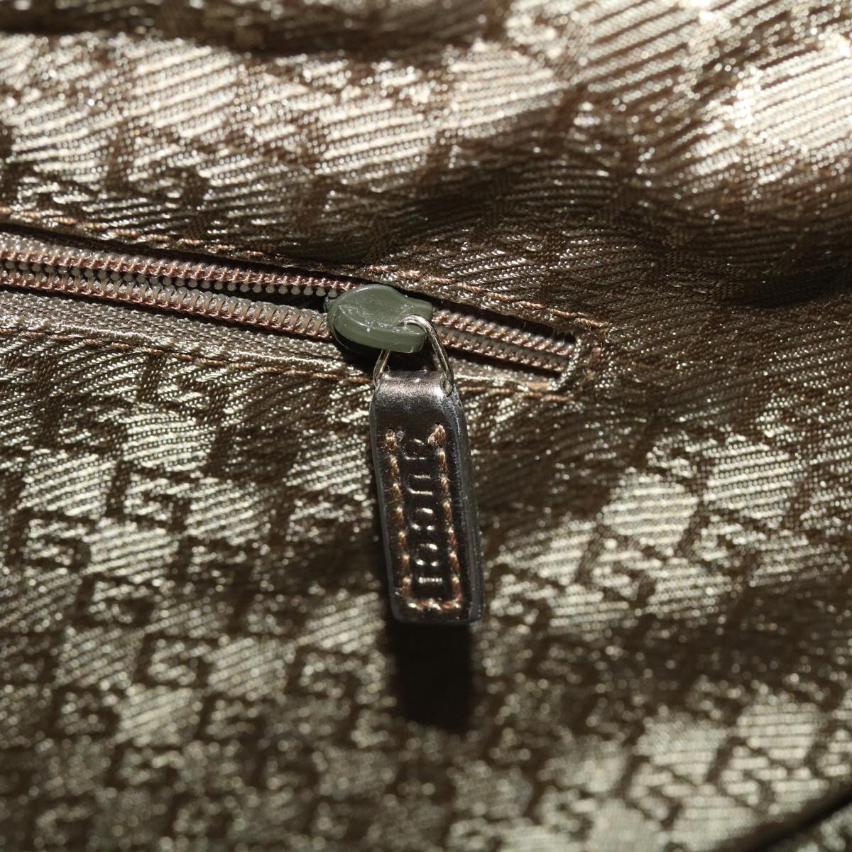 GUCCI Sherry Line Shoulder Bag Canvas Gold ac1764