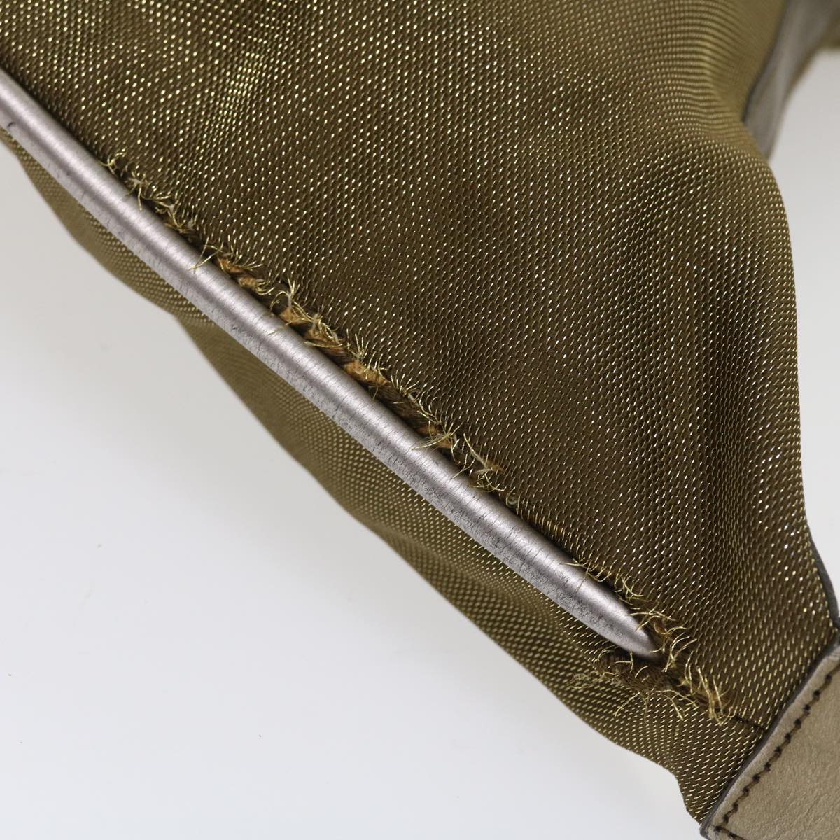 GUCCI Sherry Line Shoulder Bag Canvas Gold ac1764