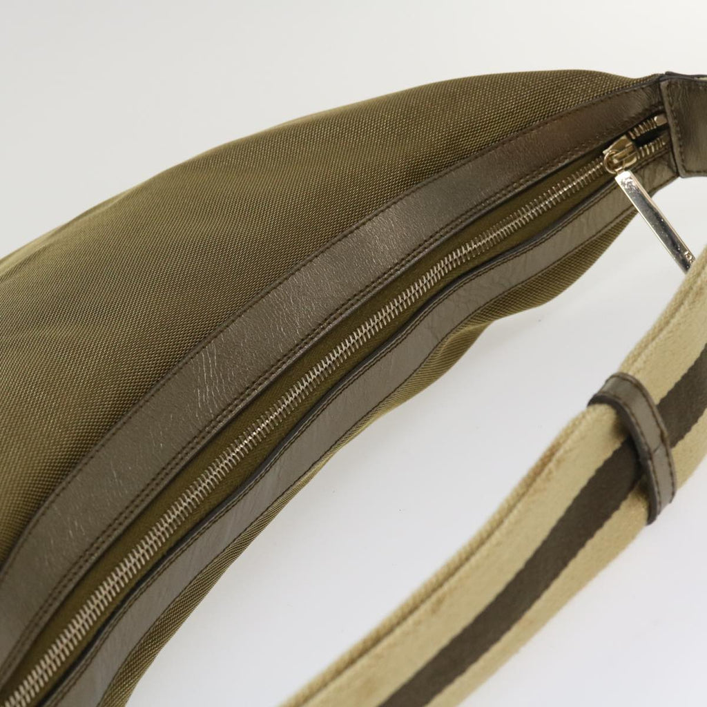 GUCCI Sherry Line Shoulder Bag Canvas Gold ac1764