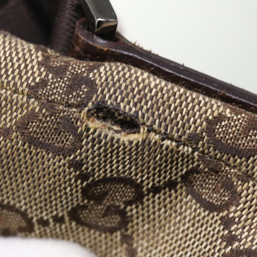 GUCCI GG Canvas Shoulder Bag Canvas Beige Brown 114273 ac1767