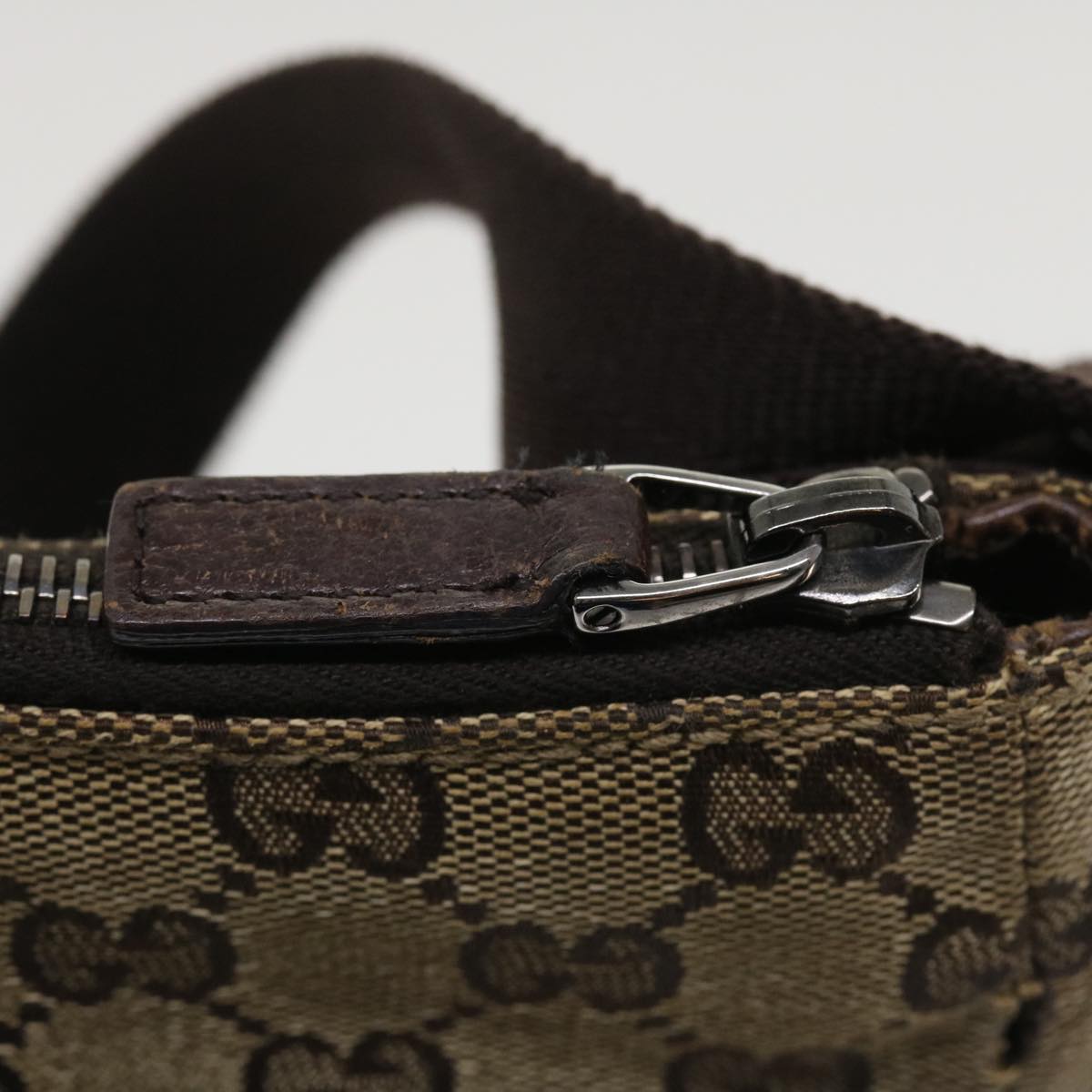 GUCCI GG Canvas Shoulder Bag Canvas Beige Brown 114273 ac1767
