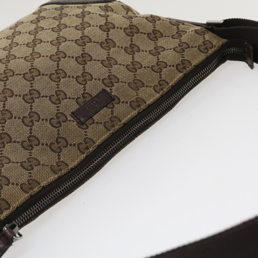 GUCCI GG Canvas Shoulder Bag Canvas Beige Brown 114273 ac1767