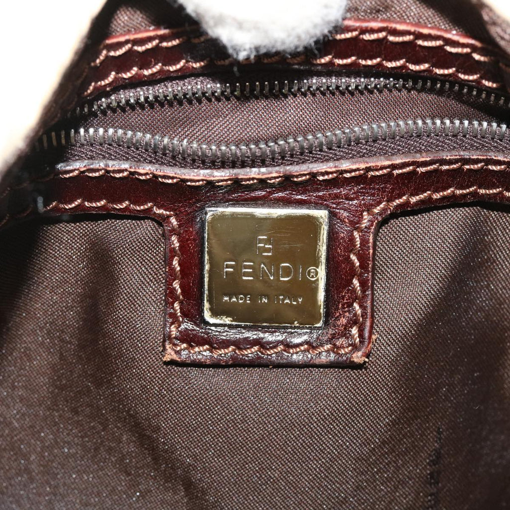 FENDI Mamma Baguette Shoulder Bag Canvas Beige 2355 26569 008 ac1798