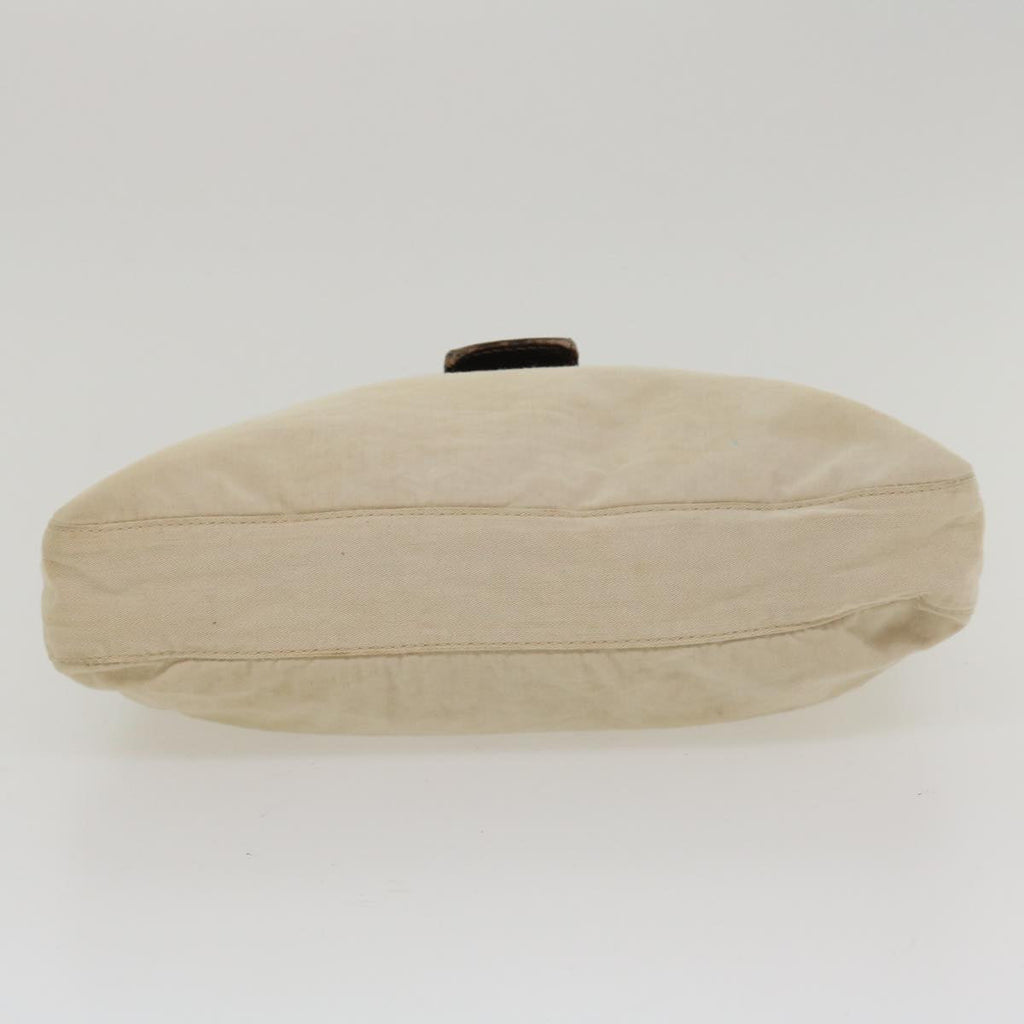 FENDI Mamma Baguette Shoulder Bag Canvas Beige 2355 26569 008 ac1798
