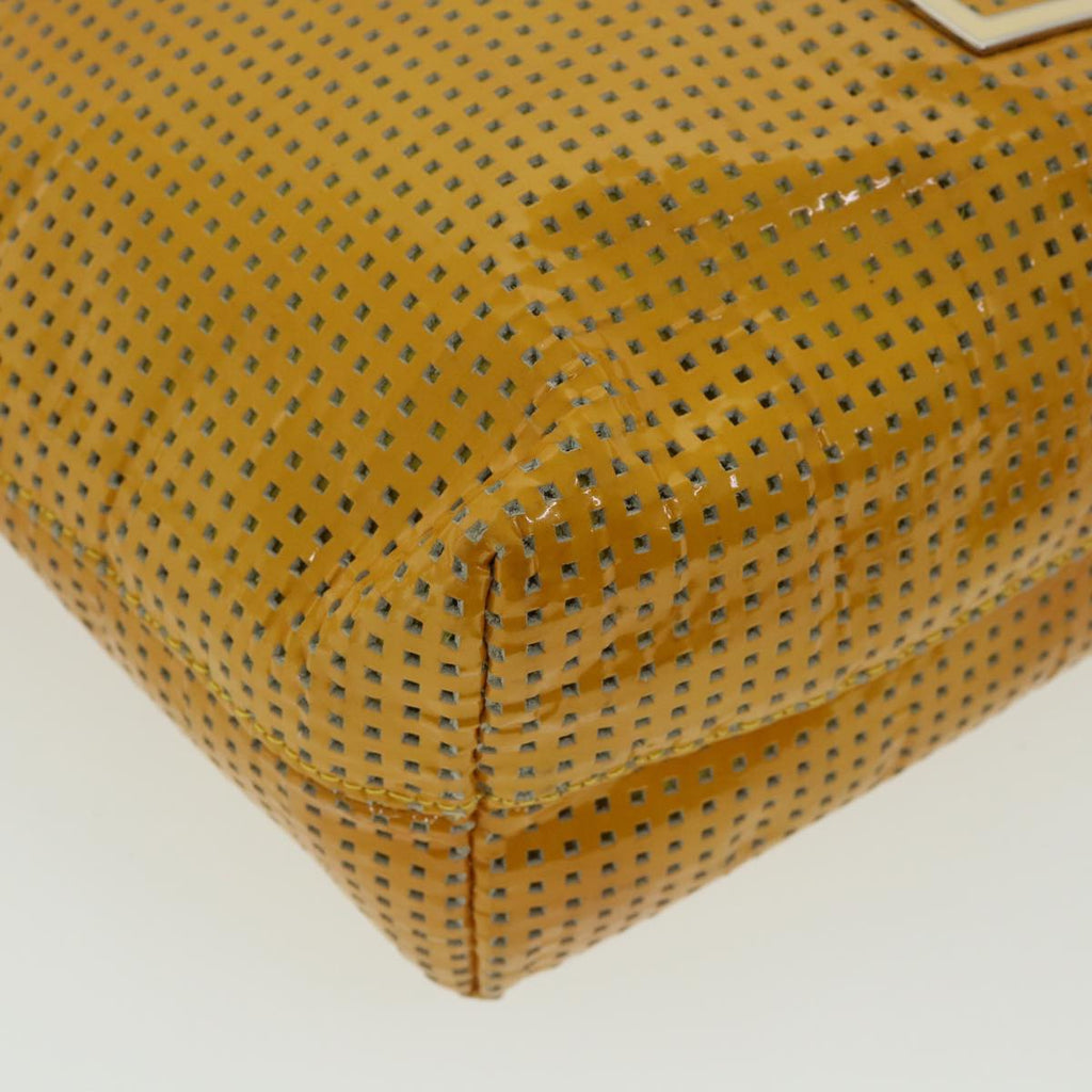 FENDI Tote Bag Enamel Yellow White ac1799