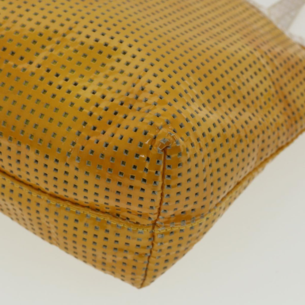 FENDI Tote Bag Enamel Yellow White ac1799