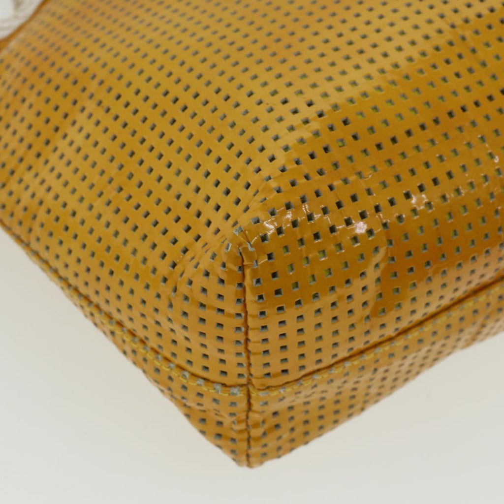 FENDI Tote Bag Enamel Yellow White ac1799